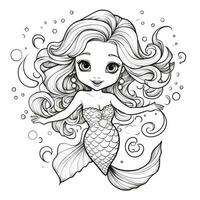 Mermaid Coloring Pages For Kids photo