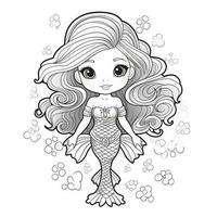 Mermaid Coloring Pages For Kids photo