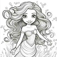 Mermaid Coloring Pages For Kids photo