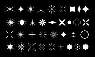 Sparkles Icon set,Light effects elements. vector