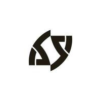 number 69 linked geometric line logo vector