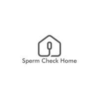 vector de logotipo de símbolo de diseño de casa de control de esperma abstracto
