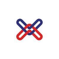 linked arrows up overlapping lines colorful logo vector