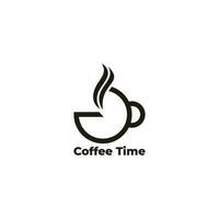 hot coffee cup time watch symbol vector