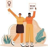 The Future Is Women's Equality Illustration vector