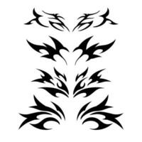 illustration vector graphic of set of tribal art abstract tattoo elements