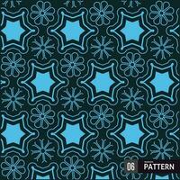 Seamless pattern of sparkling winter snowflakes on a black background vector