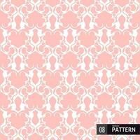 Victorian Damask seamless pattern.Pink Damask pattern.Elegant Background.Royal luxury pattern.Vector decorative pattern. vector