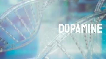 The  Dopamine text on sci background 3d rendering photo