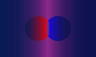 Abstract background with red and blue circles merged into purple vector