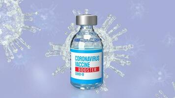 The  COVID booster vaccine for sci or medical concept 3d rendering photo