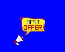 best offer speech bubble vector