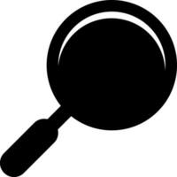 Magnifying glass or search icon, flat vector graphic on isolated background.