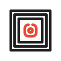 Flat vector icon of NFC microchip tag. Near Field Communication technology and transactions