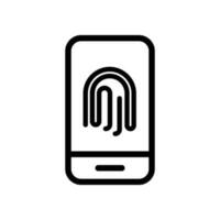 Fingerprint icon isolated on white background vector