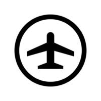 airplane icon vector isolated on white background. Simple vector logo