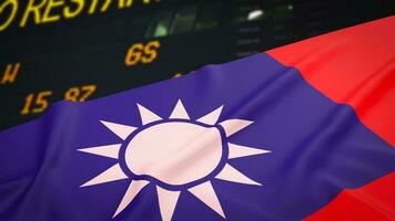 el Taiwán bandera en negocio antecedentes imagen 3d representación foto