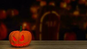 The jack o lantern pumpkin for halloween content 3d rendering photo