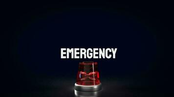 The emergency lamp for rescue concept 3d rendering photo