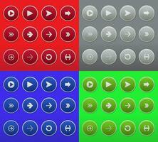 arrow button in many shape and color vector