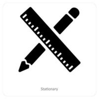 Stationary and geometry icon concept vector