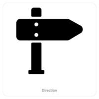 dirección y navegación icono concepto vector