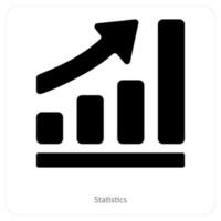 Statistics and chart icon concept vector