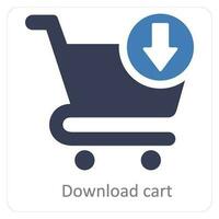 Download Cart and shopping cart icon concept vector