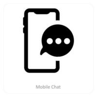 Mobile Chat and message icon concept vector