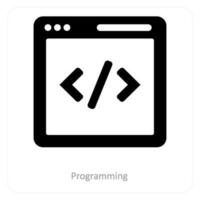 Programming and coding icon concept vector