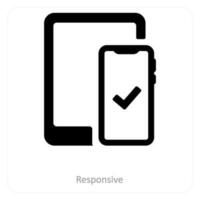 Responsive and technology icon concept vector