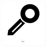 llave y seguridad icono concepto vector