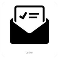 Letter and job icon concept vector