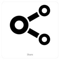 compartir y símbolo icono concepto vector