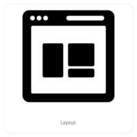 layout and document icon concept vector
