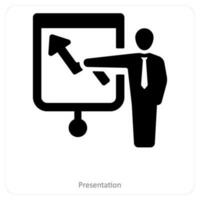 Presentation and business icon concept vector