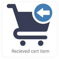 Recieved Cart Item icon concept vector