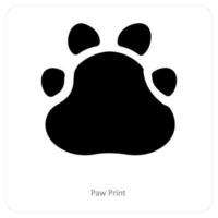 Paw Print and print icon concept vector