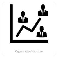 organización estructura y jerarquía icono concepto vector