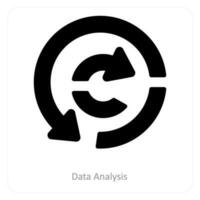 Data analysis and analysis icon concept vector