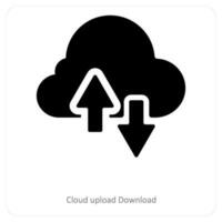 Cloud Upload Download icon concept vector