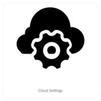 Cloud Setting and data icon concept vector