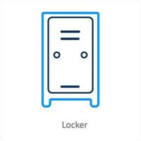 Locker  and key icon concept vector