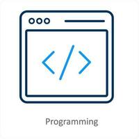 programación y codificación icono concepto vector