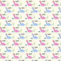 cute dinosaur vector pattern for print, greeting card and background wallpaper