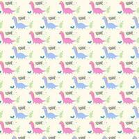 cute dinosaur vector pattern for print, greeting card and background wallpaper