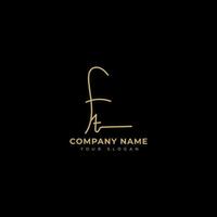 Ft Initial signature logo vector design