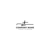 Ut Initial signature logo vector design