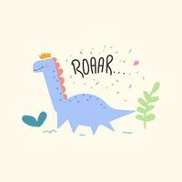 cute dinosaur vector for print, greeting card and background wallpaper