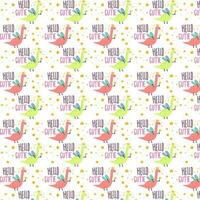 cute dinosaur vector pattern for print, greeting card and background wallpaper